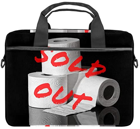 Toilet Paper Sold Out Laptop Shoulder Messenger Bag Crossbody Briefcase Messenger Sleeve for 13 13.3 14.5 Inch Laptop Tablet Protect Tote Bag Case