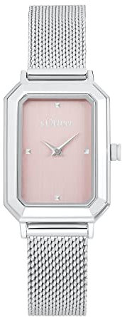 s.Oliver Damen Analog Quarz Uhr mit Leder Armband
