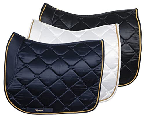 Marengos - Schabracke Granada | Vielseitigkeitsschabracke mit hochwertiger Füllung | schnell trocknend & atmungsaktiv | Barockschabracke inkl. Stopppolsterung | Warmblut Schabracke in Schwarz