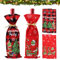 4 Stück Weihnachten Weinflasche Abdeckung, Weihnachten Weinflasche Taschen, Weinzubehör Geschenk Set, Wiederverwendbare Wein Geschenk Beutel für Home Dinner Party Dekoration Tischdekoration