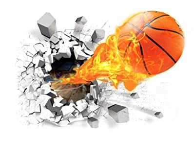 Veemoon Basketball Mural Sticker Wall Decal Removable for Boys and Girls Brighten Your Home Decor