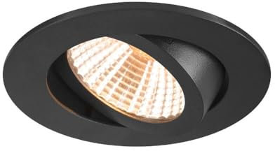 SLV NEW TRIA® 68, Deckeneinbauleuchte, 2700K, 38°, IP 20, rund, schwarz