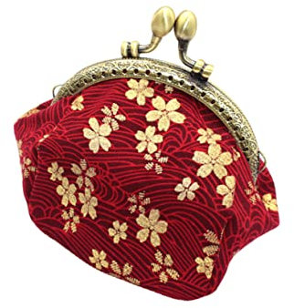 Holibanna Porte-Monnaie Cerisier Vintage en Polyester Paquet De Rangement Et Robuste Porte-Monnaie Créatif Et Pratique pour Femmes pour Sorties Fêtes Shopping Motif Délicat Et Féminin