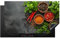 KitchenYeah© Protege Couvre Plaque De Cuisson Deco Cuisine Tapis Protection Protecteur Induction 90x52 cm Herbes - Béton - Poivre - Plantes - Épices