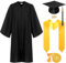 Metaparty 2024 Graduation Robe Set,Abschluss Talar,Doktorhut Set,Absolventen Robe, Abschlussroben mit Talar, Hut, Quaste und Stola mit dem Siegel 2024,Ehrenseil,Type A,H57