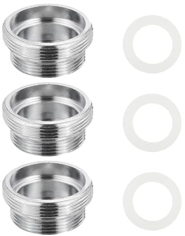 Wasserhahn Adapter 3 Stück Adapter Wasserhahn M22 Bis M18 Wird mit 3 Dichtungsstücken Geliefert Geeignet für Küchenarmaturen Wassersparender Wasserfilterschlauch Silikondichtung