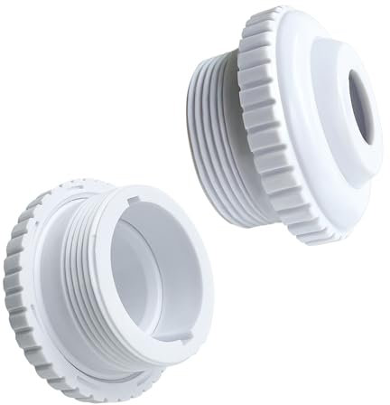 NHTJTHE 2 Pcs Schwimmbad Düse, Pool Einlaufdüse Verstellbar, Pool Rücklaufdüse mit Schwenkbarem Kopf, Weiß Pool Zubehör