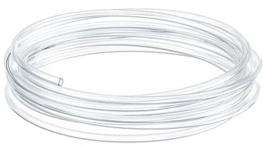 Pawfly 8 m Aquarium Airline Tubing Standard 4-6 mm Tubing for Fish Tank Air Pump Flexible Kink-Resistant Pure PVC Hose for Aquarium Garden Terrarium Pond