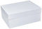 LARRYROO Scatola rettangolare per torte, 15,2 cm di altezza, colore bianco, contenitore rettangolare per torte, vassoi e cupcake in diverse dimensioni (45,7 x 35,6 cm)