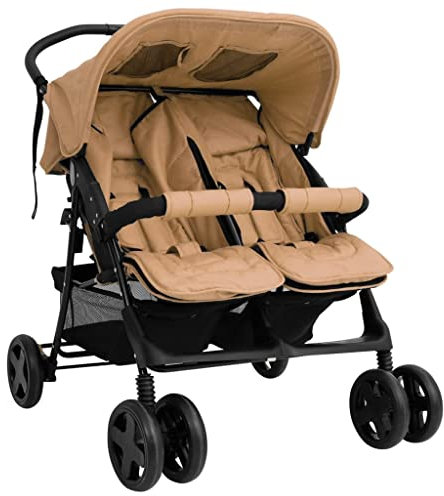 Willood Tandem Kinderwagen Geschwisterwagen Zwillingskinderwagen Taupe Stahl