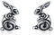 Bunny Ohrringe 925 Sterling Silber Keltische und Kaninchen Stud Ohrringe Osterhase Irish Schmuck Geschenk für Ladies Damen