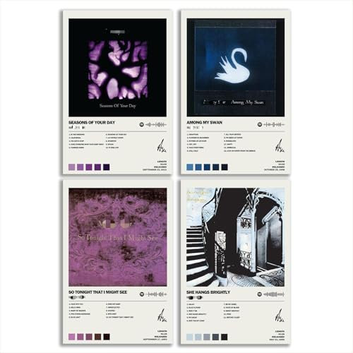 SLXYYYHW Mazzy Poster Star Album Cover Limited Edition Poster (Set mit 4 Stück) ungerahmt 20 x 30 cm Raum ästhetisch scannbar Song Code Musikposter
