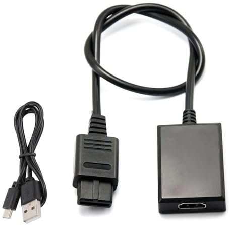 GOMETY N64 zu HDMI Konverter Adapter, 1080P AV auf HDMI Adapter 1080P 720P HDMI Link Kabel für N64 für SNES Support PAL, NTSC Modi, HD Link Kabel für N64 Game Video Signal zu HDMI Signal HD Adapter
