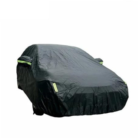 Cubierta Completa for Coche, Parasol Negro for Exterior, protección a Prueba de Polvo con Tiras Reflectantes, Universal for Hatchback, Sedan y SUV(XXL)