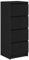 vidaXL Sideboard Schwarz Eichen-Optik 37,5x35x99 cm Holzwerkstoff, Kommode, Schrank, Flurschrank, Anrichte, Küchenschrank, Wohnzimmerschrank
