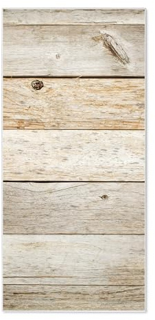 banjado® Magnettafel 37 x 78cm / Magnetwand aus Metall/Magnetpinnwand als Memoboard/Pinnwand Magnettafel Küche, Büro, Kinderzimmer inkl. 4 Magnete & Montageset - Motiv Graues Holz