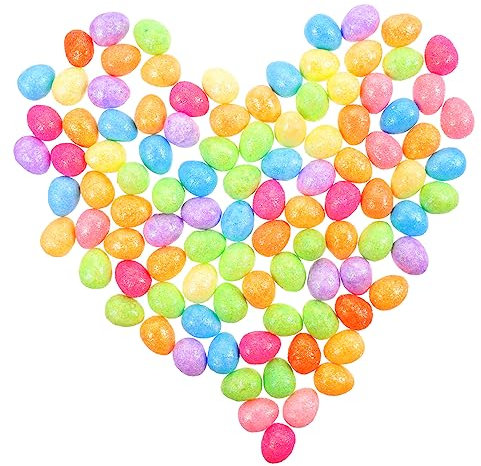DRESSOOS 100stücke Bunte Ostereier Mit Eier Für Dekoration Basteln Und Füllung Für Ostern -projekte Fotorequisiten Zufällige Farben