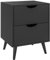 HOMCOM Table de Chevet Table de Nuit avec 2 tiroirs, Style scandinave pour Chambre à Coucher, Salon, 40 x 35 x 50,5 cm, Noir