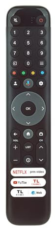 ALLIMITY Telecomando vocale Compatibile con TCL FTV QLED TV 43T6C 50T6C 55T6C 65T6C 75T6C 85T7B 43T7B 50T7B 55T7B 65T7B 75T7B 65T8A 75T8A 55T8B 75T8B 55V6B 58V6B 65V6B 85V7A