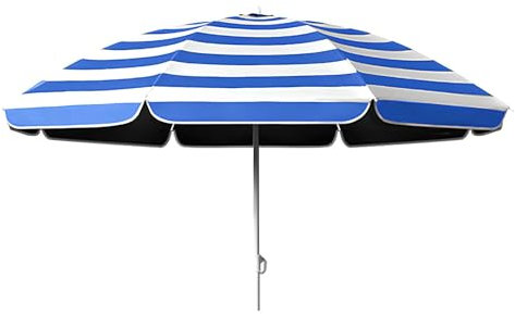 Sonnenschirm Strandmuschel für Balkon Garten & Terrasse, UPF 50+ Strandschirm Ø 155 cm, Höhe verstellbar, Gartenschirm Strandschirm