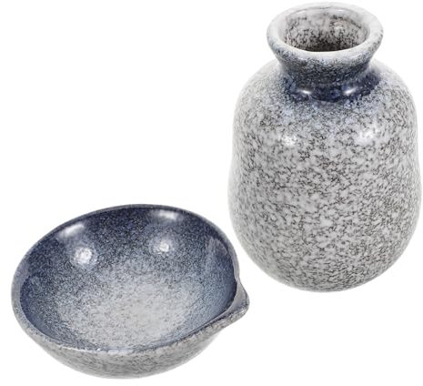 IMIKEYA 1 Juego Botella Tokkuri Ochoko para Microondas y Lavavajillas para Cata de Vinos