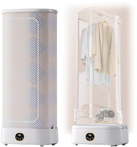 Lissontine Machine De Soin des Vêtements Multifonction Nettoyeur Vapeur séche-Linge Régulable 70°c, pour Bébés & Manteaux,+25% Capacité