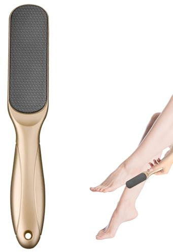 Lizbin Nano Glass Foot File, Manual Foot Rasp Hard Skin Remover, Dual Sided Pedicure Tool, Foot Scrubber, Professional Foot File Callus Remover for Soft, Smooth Feet (Golden)