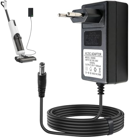 30V 0.5A Cargador de Corriente para Bosch Athlete BCH6ZOOO BBH625M1, Cargador Adaptador Fuente de Alimentación de 30V para Invictus X7 Bosch Zoo Pro Animal VCAS010V25 /12003437/12006118, 1,5m