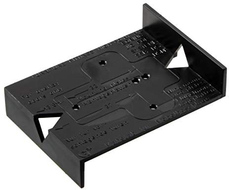 Gedotec Bohrschablone Topfscharnier Bohrlehre Möbelscharnier - BLACK JIG | Schablone für Lochreihe mit 32 mm Raster | Kunststoff schwarz | 1 Stück - Ankörn-Schablone für Küchen-Scharniere & Topfbänder