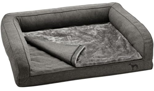 HUNTER LIVINGSTON Orthopädisches Hundesofa, Memoryschaum-Matte, rutschhemmend, L, anthrazit, 100 x 80 cm