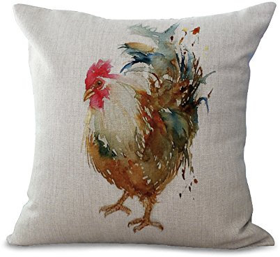 Kissenbezug aus Baumwolle und Leinen mit Tier-Motiven, 45,7 x 45,7 cm, toller Deko-Artikel für Sofa oder Bett, MY-A1096–01#05