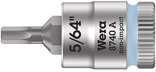 Wera 05003380001 8740 A Zyklop Bitnuss mit 1/4 Zoll-Antrieb, für Innensechskantschrauben, 5/64 Zoll