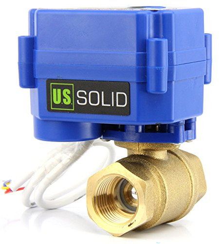 U.S. Solid 1 Motorkugelhahn Messing 2 Wege Elektrische Zonenventil, 9-24V AC/DC, 3 Drähte