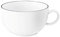 SELTMANN WEIDEN Milchkaffeetasse - 0,35 L - Durchmesser: 12,9 cm - Höhe: 6,4 cm - Lido - Form: Rund - 10826 Weiß - Black Line