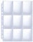 HERKKA Trading Card Sleeve Pages, 100 Pack 9 Pocket Trading Card Storage Album Pages 11 Holes Fit 3 Ring Binder
