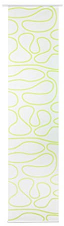 ondeco Lot de panneaux japonais 60 x 300 cm - Différents modèles avec lestage à clic et chariot de panneaux - Vert Move