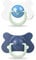 Suavinex Wendbarer Schnuller, Night&Day, 4/18 m, Wal, Blau, 2 Stück