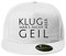 OwnDesigner Klug war´s Nicht Aber geil Baseball Cap - Unisex Mütze, Cap für Herren und Damen, einfarbige Basecap, Snapback (Cap 463 Weiß)