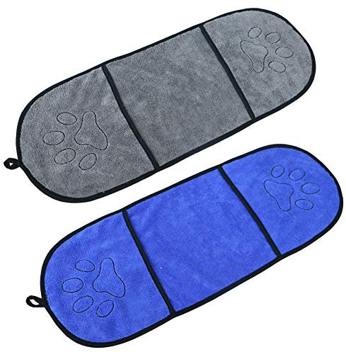 Generic 7INP Haustier Badetuch, 2 Stück Haustierhandtuch, Hundehandtuch, Großer Bademantel Handtuch, Mikrofaser Hundebademantel, für kleine Hunde/Katzen, Acrylic