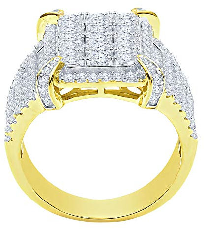 Sterling 925er Silber Micro Pave Ring - JAZZ gold - 11