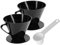 Westmark Kaffee-Set 3tlg., 2 Kaffeefilter Gr. 4 und Kaffee-Dosierlöffel, Kunststoff, Schwarz/Weiß, 244422E6