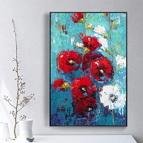 tymhrs Acrylbild,Moderne Wandkunst, Blumen-Ölgemälde, Amerikanische Pastoral-Orchideen-Blumenma