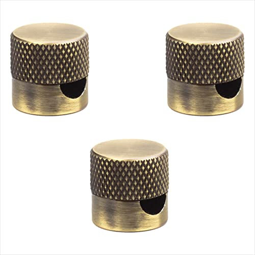 AMARCORDS - 3 Aluminium Deckenpins mit sichtbarer Kabelanpassung. Deckenbefestigung für Lampen und Aufhängungen. Farbe MESSING