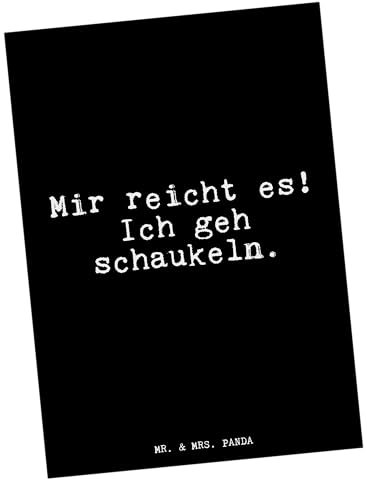 Mr. & Mrs. Panda Postkarte Mir reicht es! Ich... - Geschenk, Spruch, Zitate, Zitat, Ansichtskarte, Geschenkkarte, Grußkarte, Glizer Spruch Sprüche