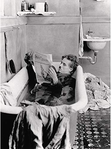 Fabulous Plakat Foto von Star Berühmten Schauspieler Charlie Chaplin Altes Kino Original 2 Bath 42x57cm