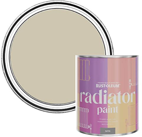 Rust-Oleum Green Heat Resistant Radiator Paint in Satin Finish - Silver Sage 750ml