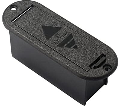 SUPVOX Black Organizer Bins Bass Guitar Pickups Guitar 9v Battery Holder Black Case Active Pickups Battery Holder Case Storage Boxes 9v Battery Box Case Cover 9v Bass Battery Eq