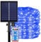 DINOWIN Solar Lichtschlauch Außen, 20M 200LED Lichterkette mit 8 Modi Fernbedienung Wasserdicht Led Schlauch für Garten Balkon Zimmer Hochzeit Weihnachten (Blau)