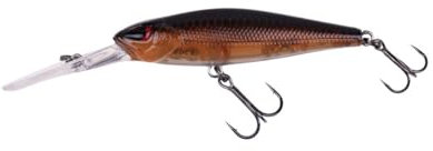 ZECK - Kleiner Twitchbait ideal für Barschangler - Hitch 2.0 | 6,0 cm | 1,8 m Suspender - Motoroil