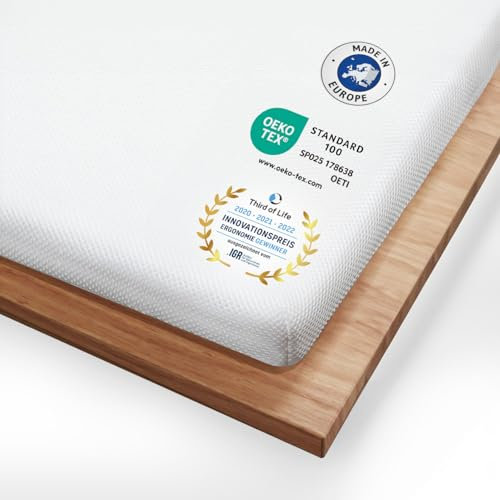 Topper 200x200 cm AERO vom Innovationspreisträger Ergonomie 2025, Orthopädische Matratzen-Auflage aus Memory Foam, Atmungsaktiver Mesh-Bezug, Bester Matratzentopper 200x200, Öko-Tex® Zertifiziert